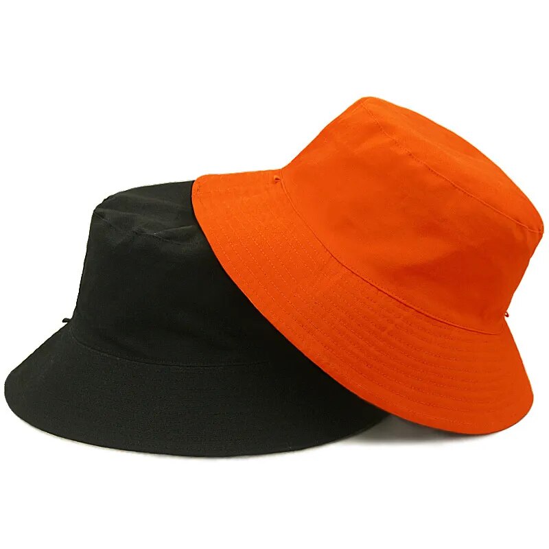 Black and orange Reversible Bucket Hats