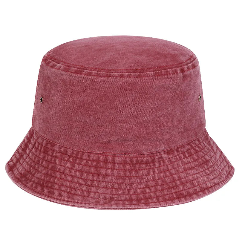 Red Textured Bucket Hat