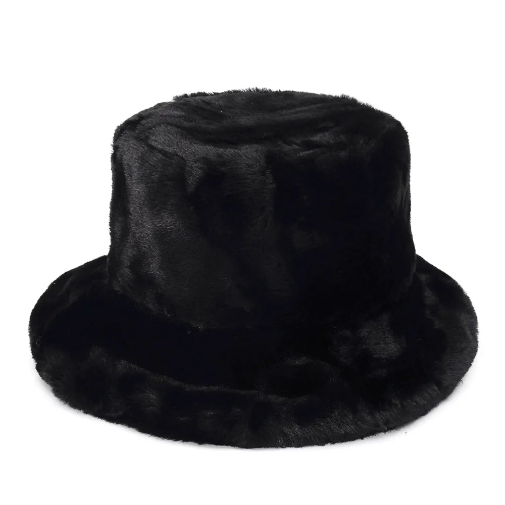 Soft Snow Fluff Bucket Hat