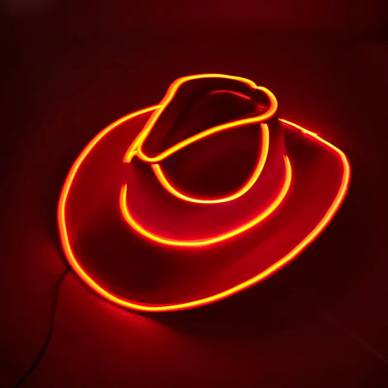 Neon-Lit Cowboy Hat