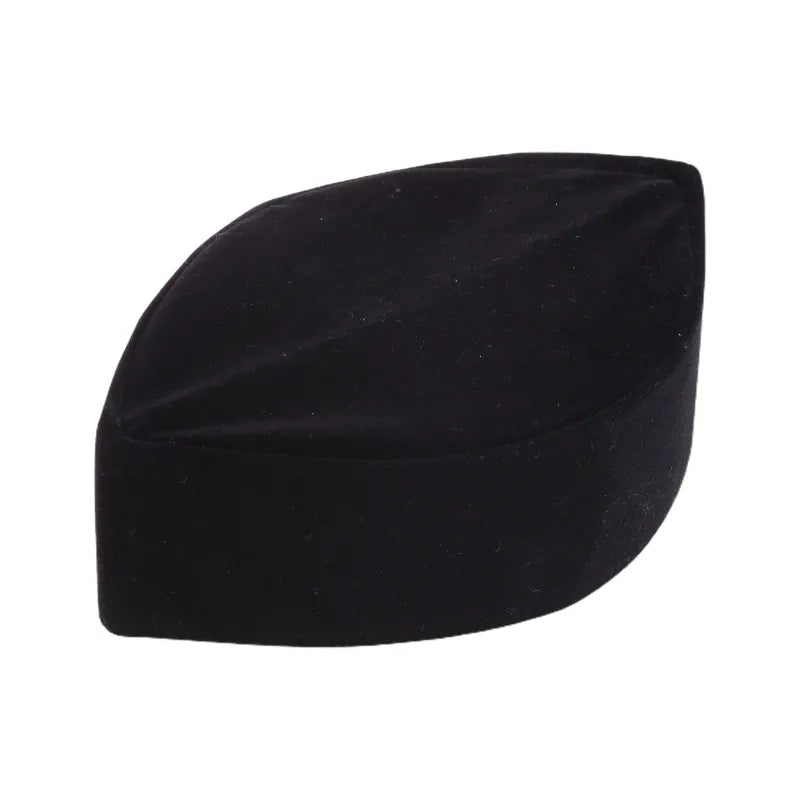 Classic Black Velvet Kufi Cap