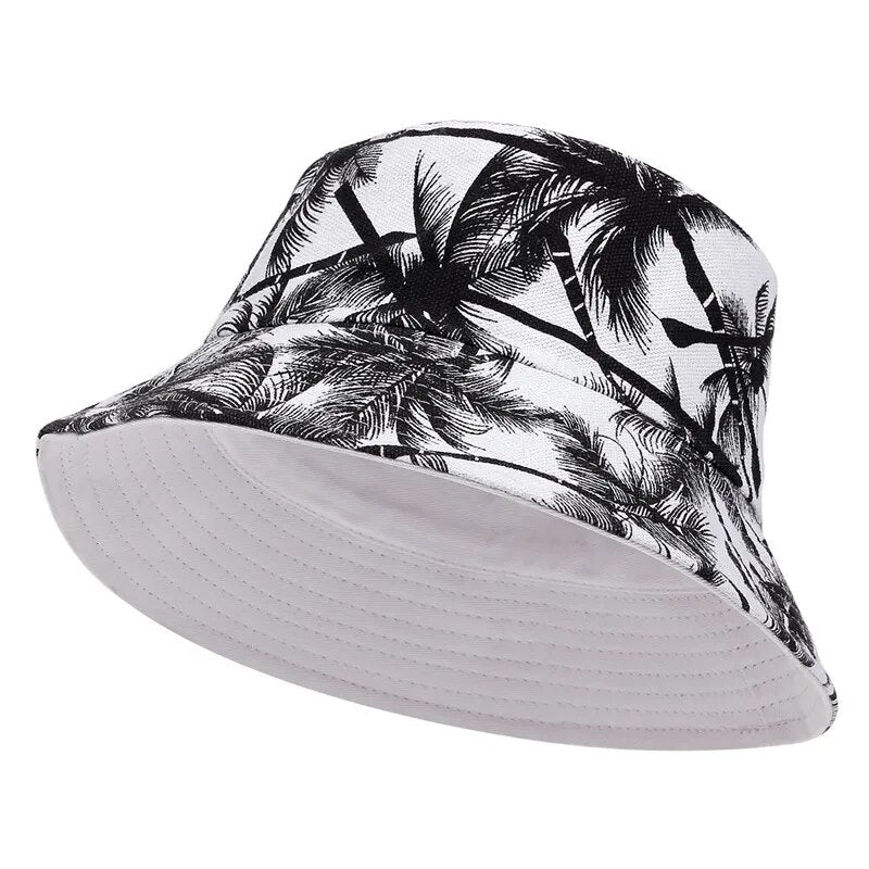 Reversible Palm Tree Bucket Hat