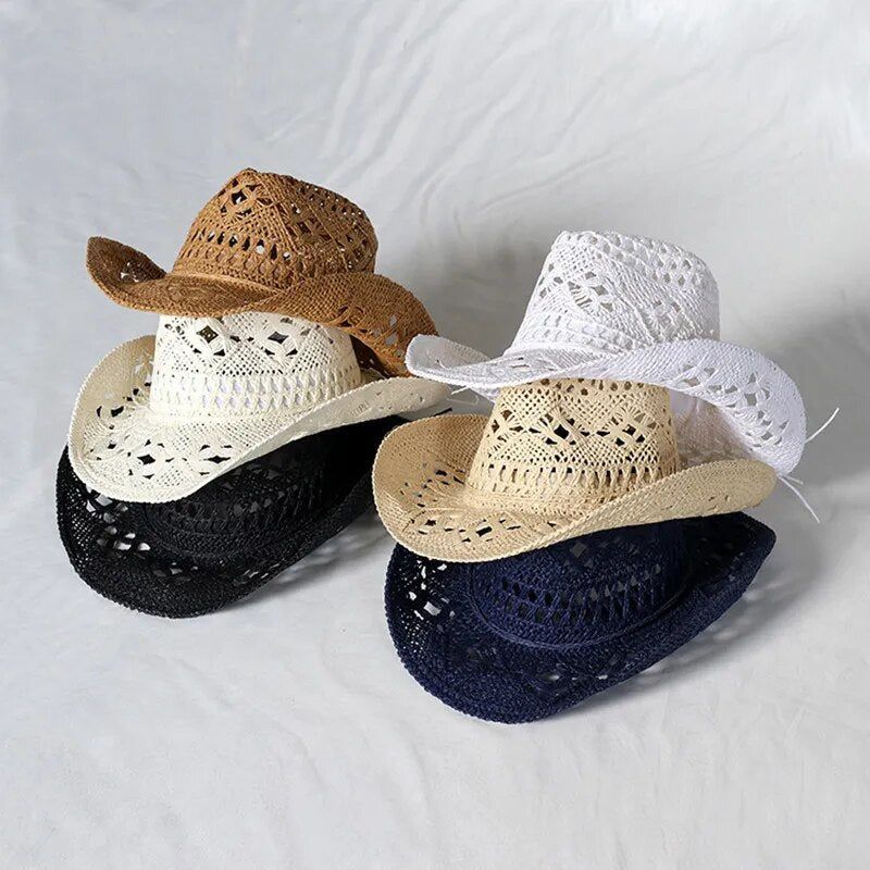 Woven Straw Cowboy Hat