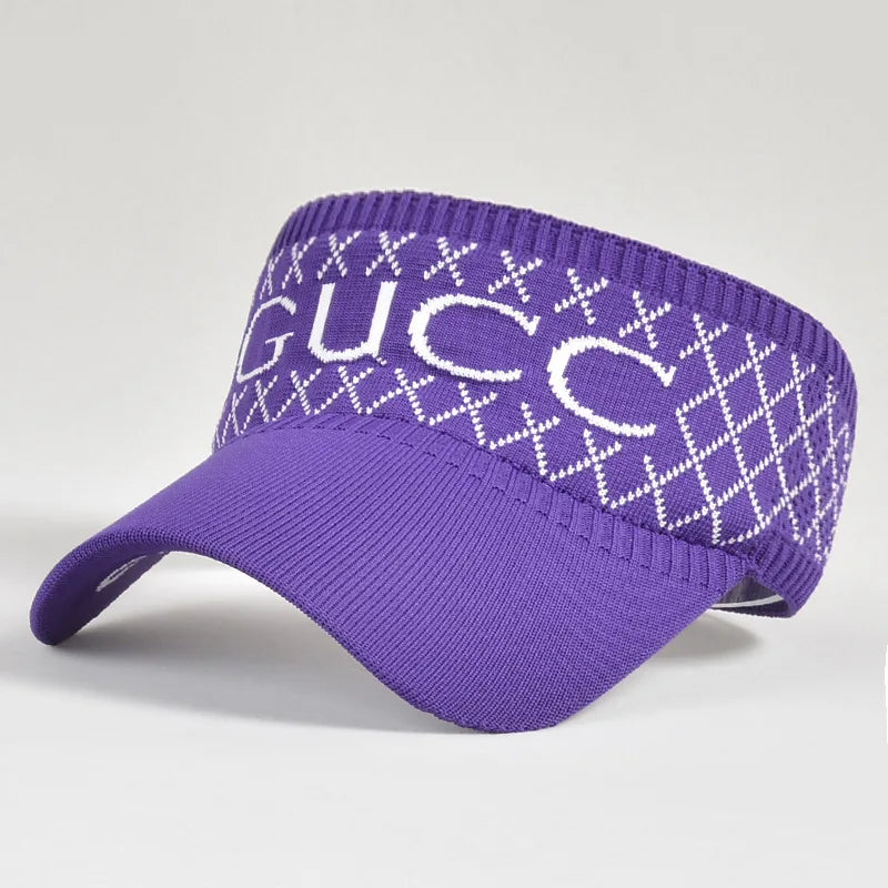 Purple Patterned Visor Cap