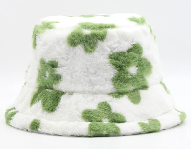 Floral Fluffy Bucket Hat