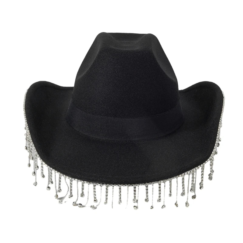 Cowboy Hat with Silver Beads