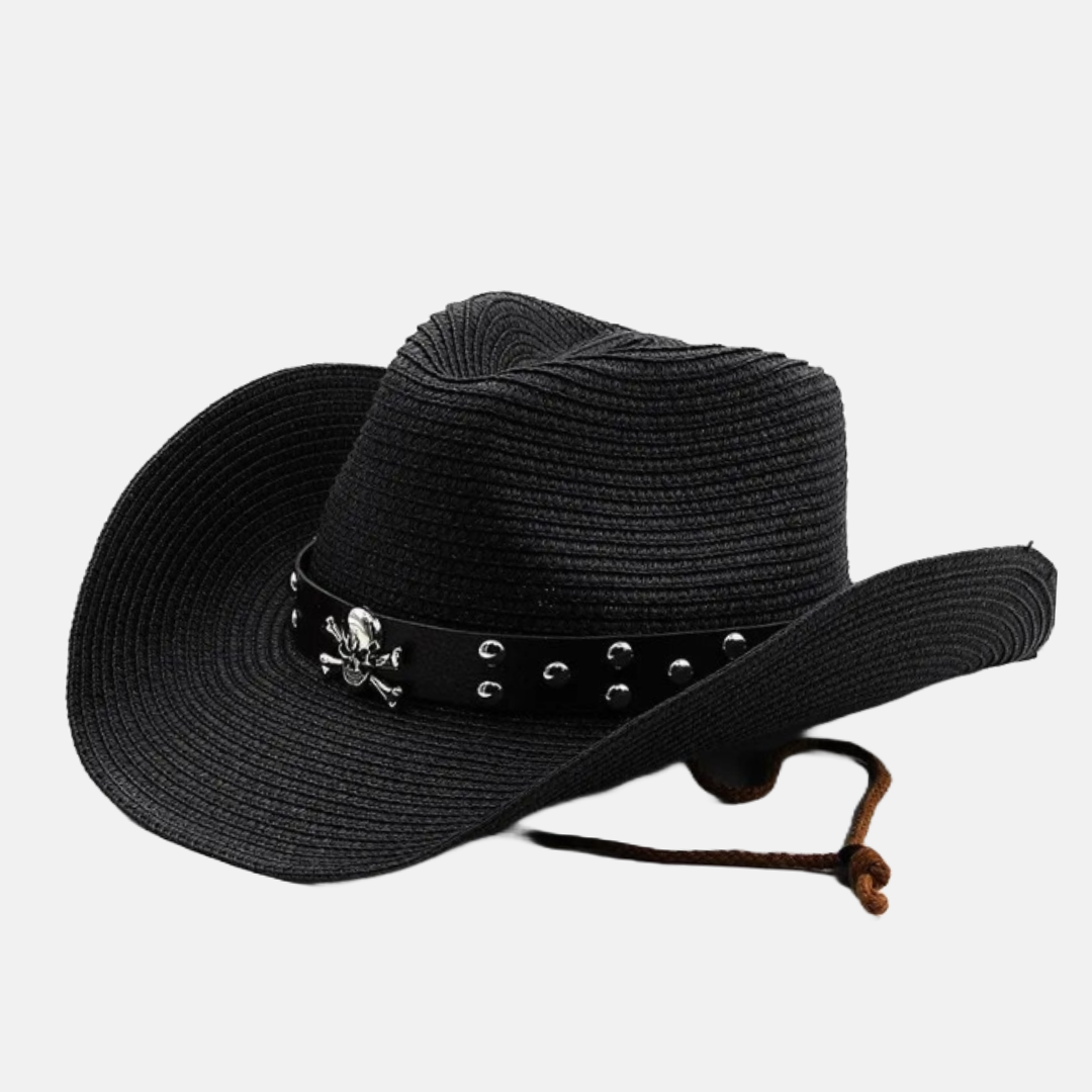 Western Hat with Skull Accent