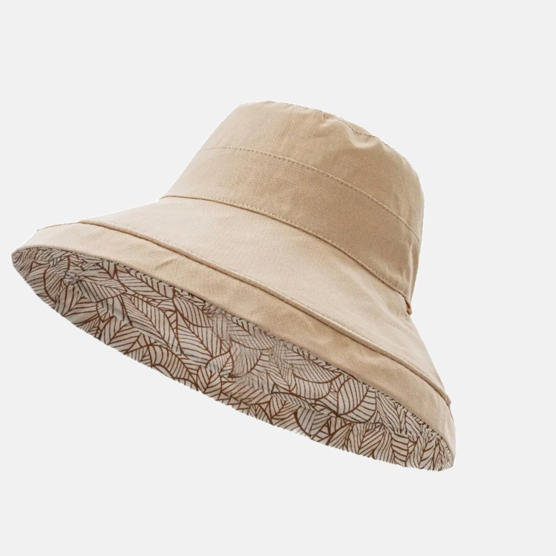 Bucket Hat with Patterned Brim