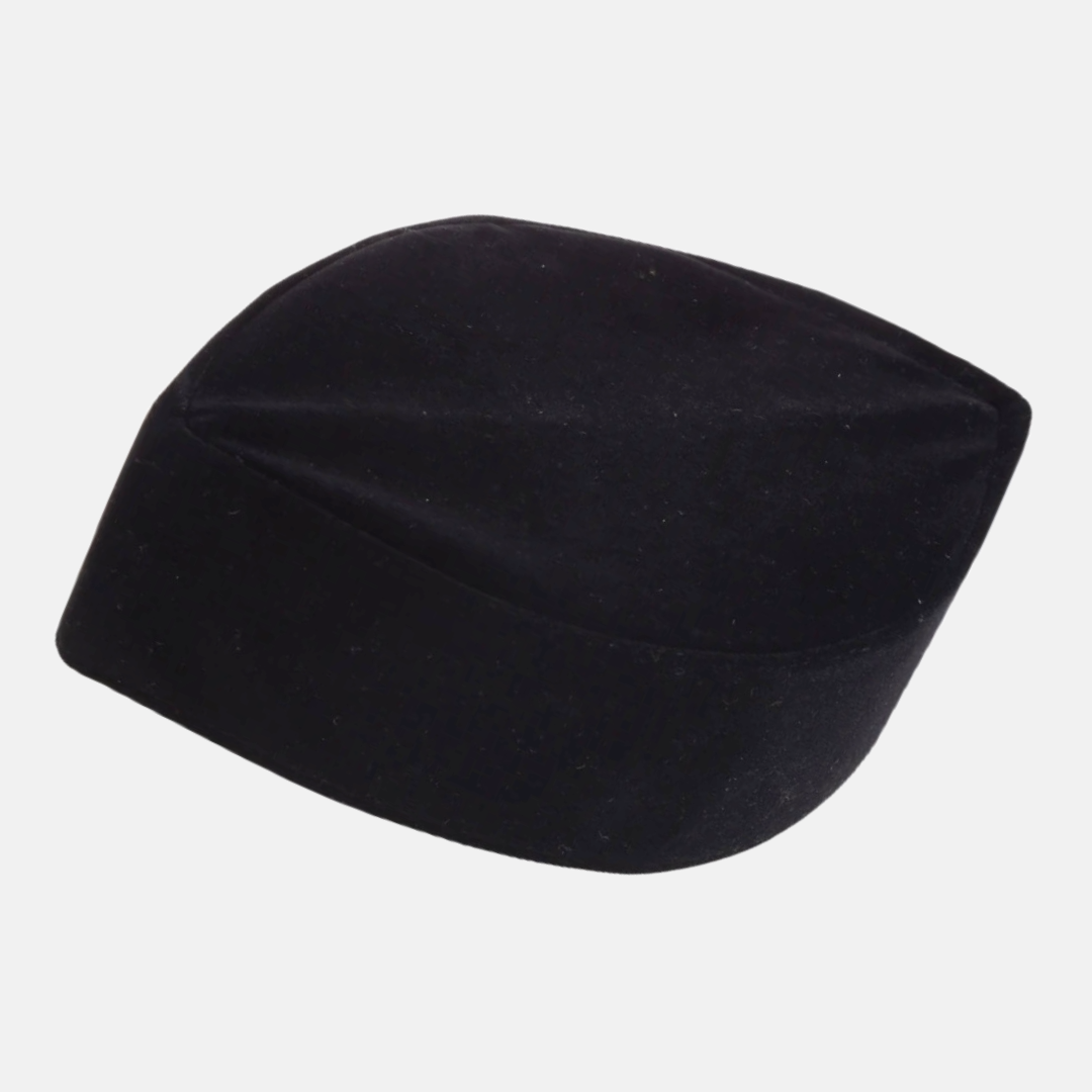 Classic Black Velvet Kufi Cap