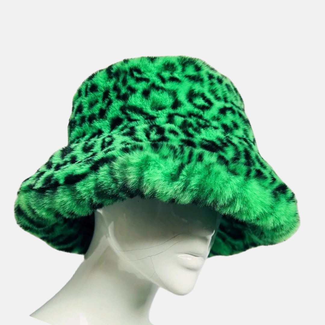 Leopard Style Fuzzy Hat