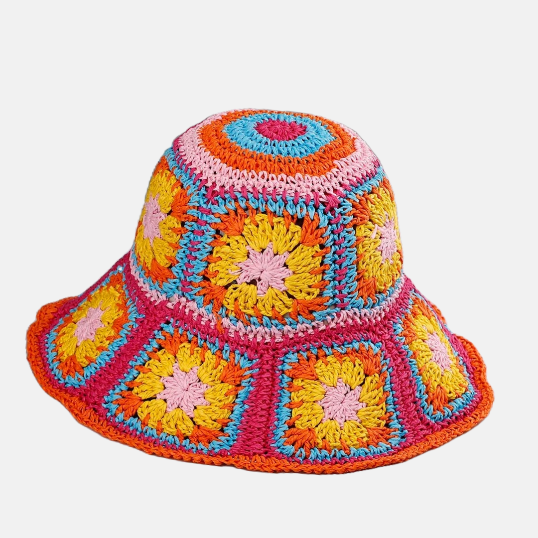 Colorful Crocheted Bucket Hat