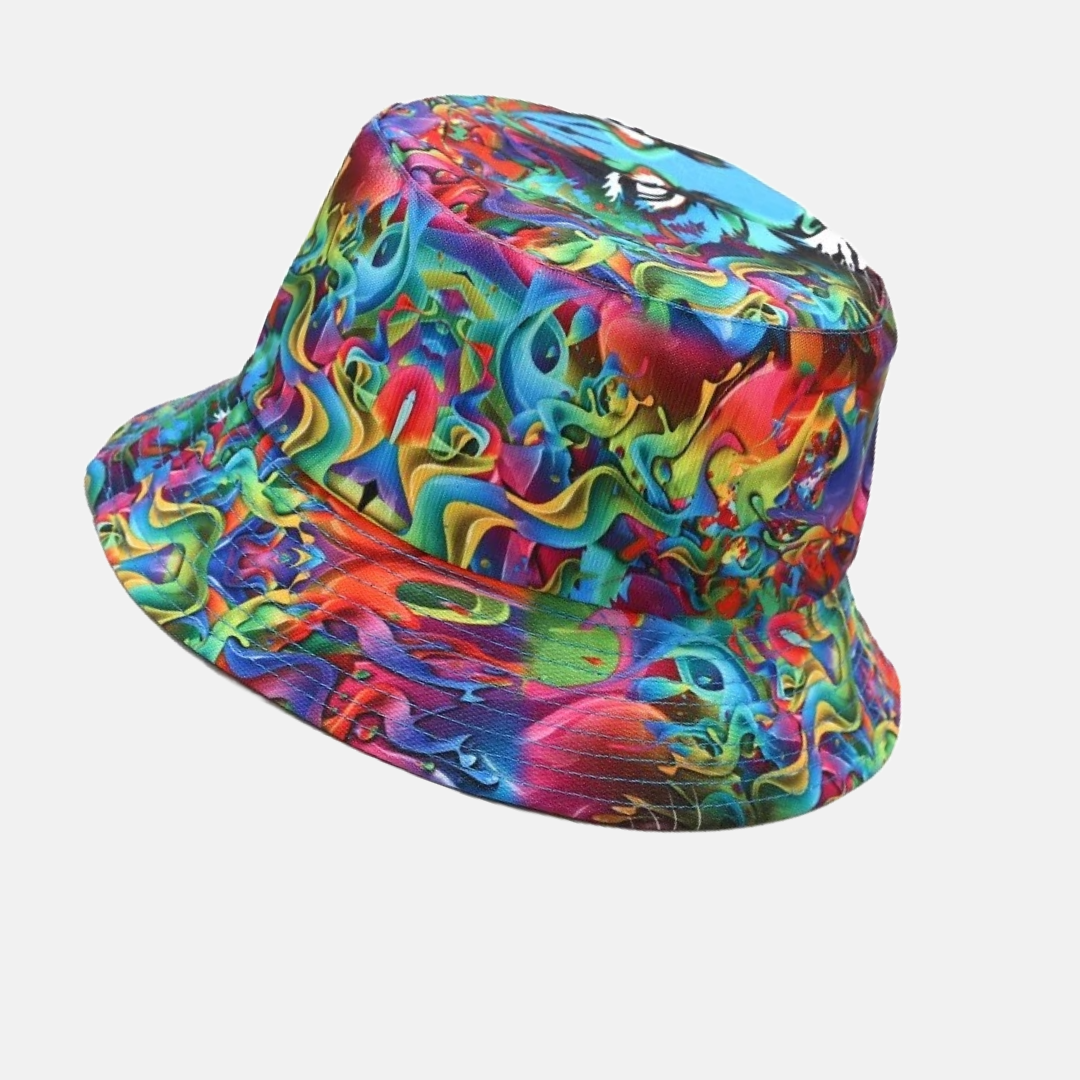 Psychedelic Color Burst Bucket Hat.