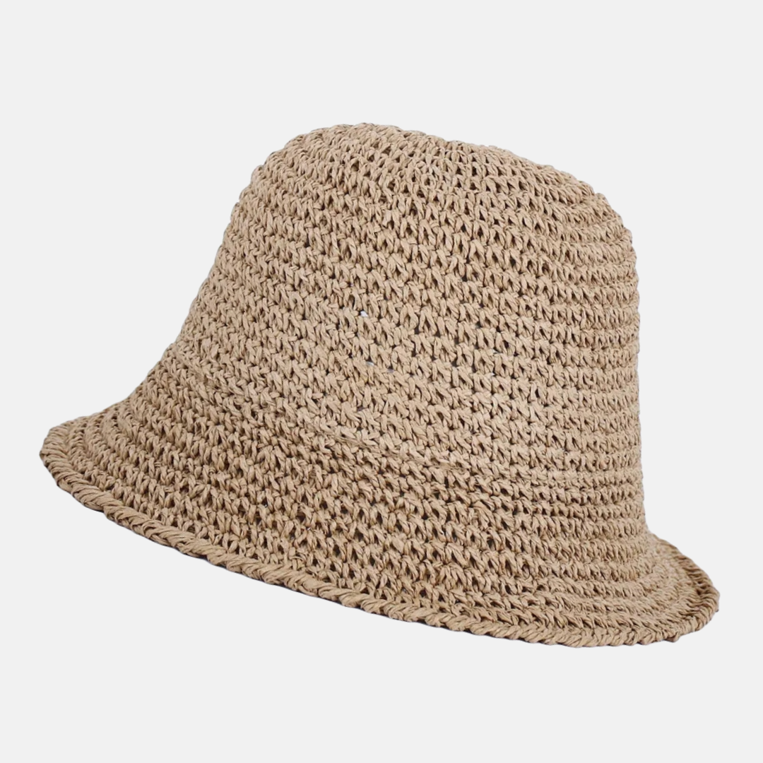 Hand-Woven Women's Straw Bucket Hat