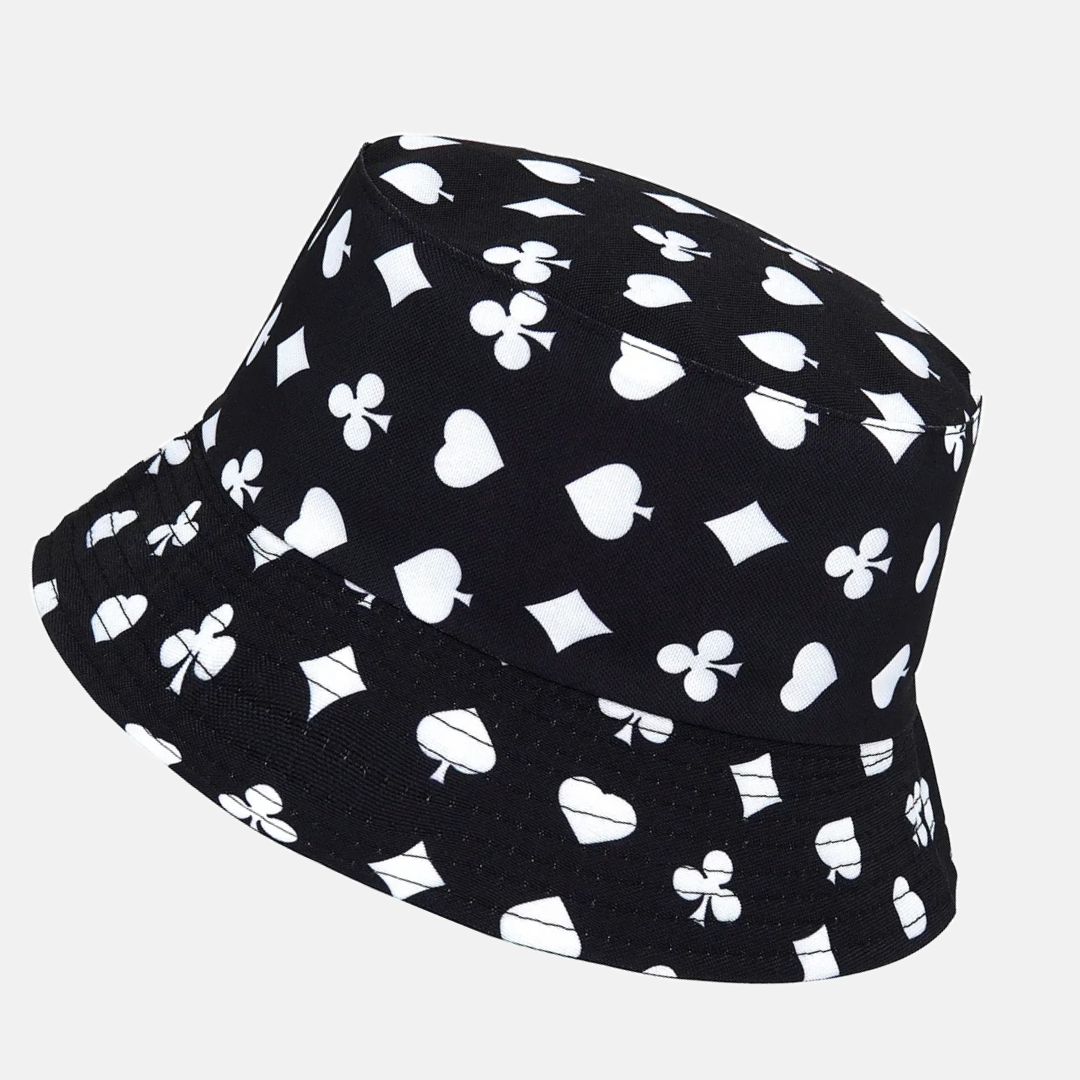 Card Suit Pattern Bucket Hat