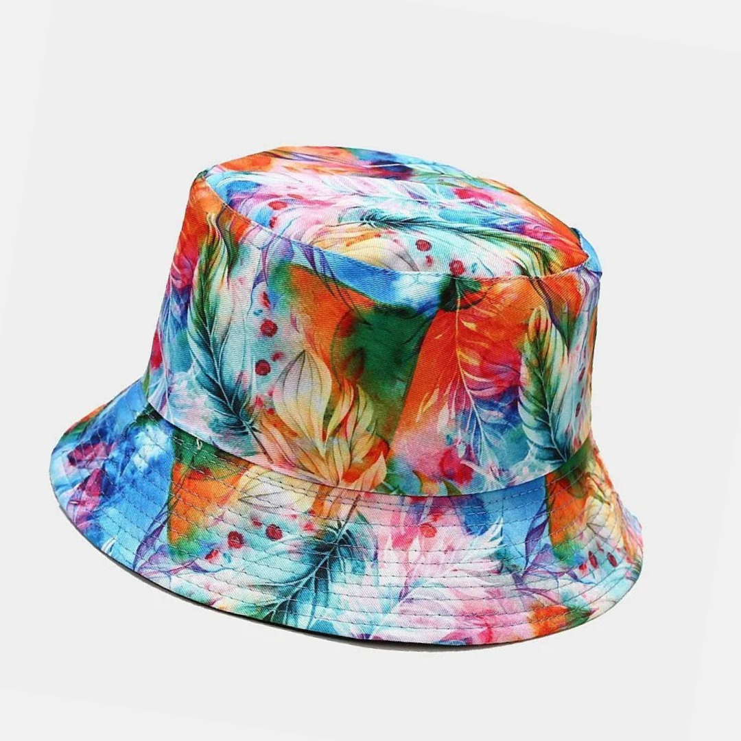 Vivid Watercolor Floral Bucket Hat