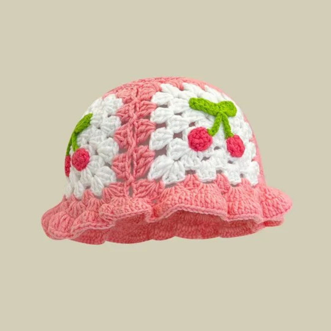 Cherry Crochet Hat