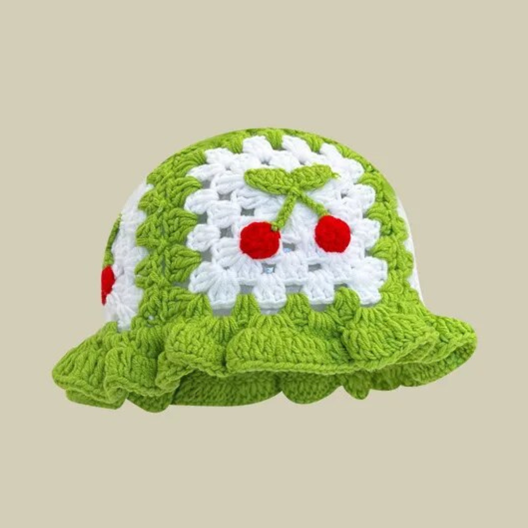 Cherry Crochet Hat
