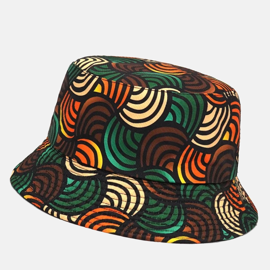 Retro Swirl Pattern Bucket Hat