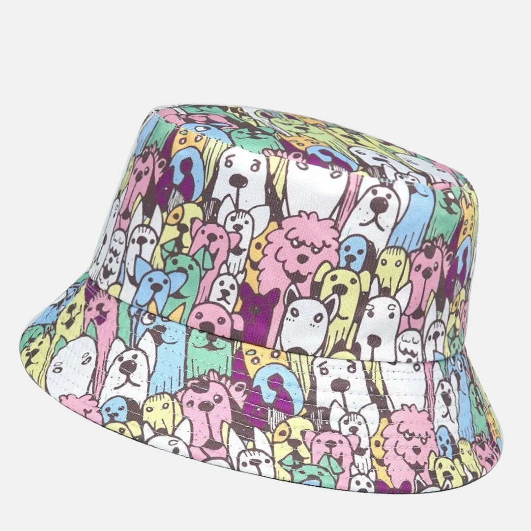 Cartoon Canine Medley Bucket Hat
