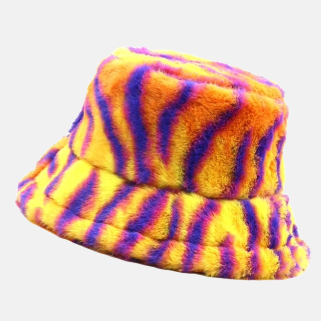 Yellow Zebra Print Bucket Hat